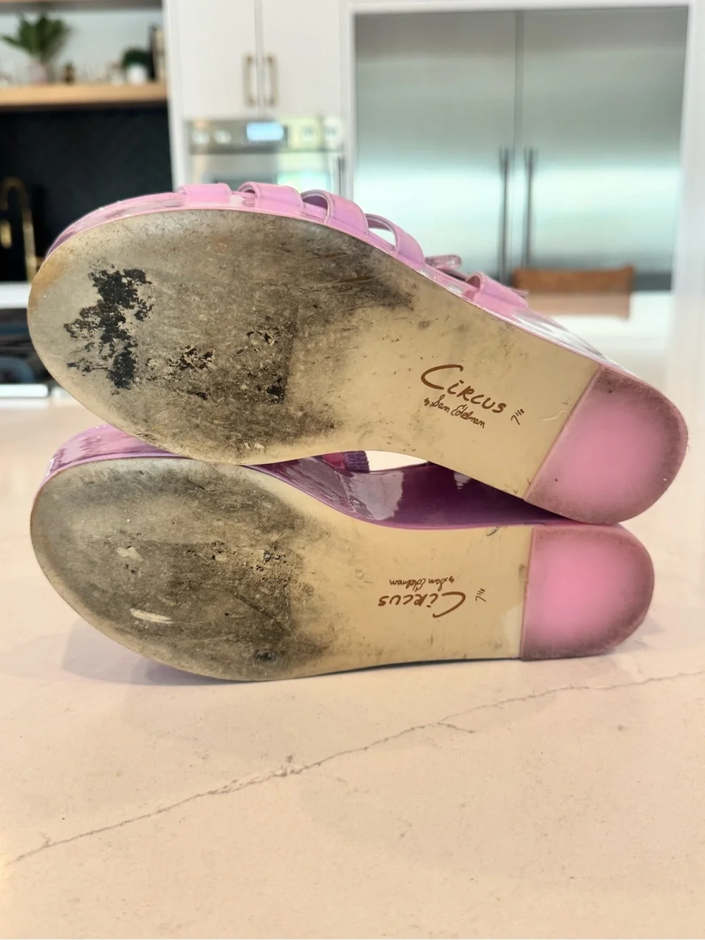 Circus by Sam Edelman Lavender Glitter Platform Wedge Sandals